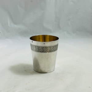 Antique French Sterling Silver Minerva Timbale Cup Hallmarked 19th Century