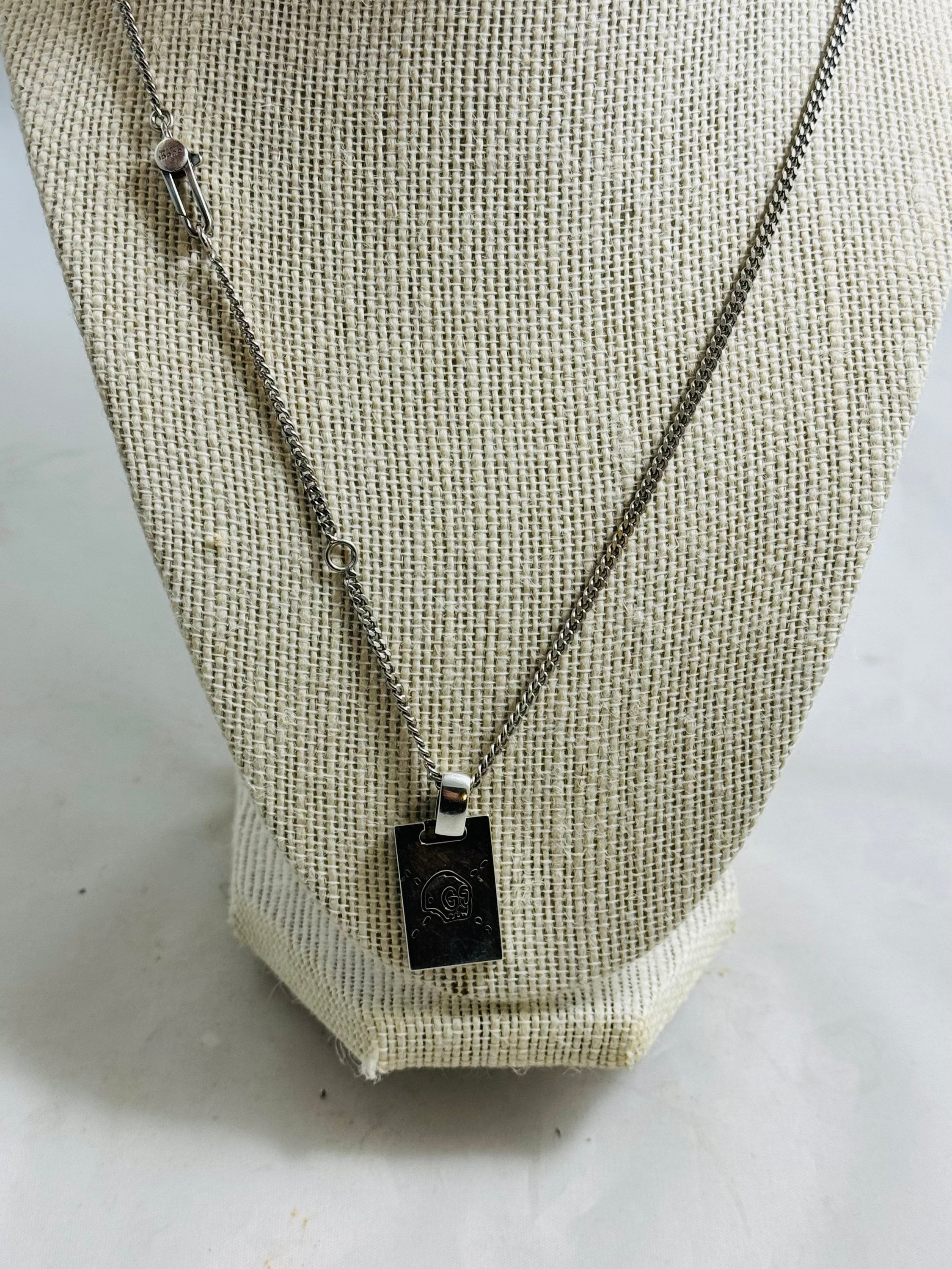 Gucci Ghost Pendant Necklace Sterling Silver W/ 20 Gucci Ghost Pendant Necklace Sterling Silver W/ 20
