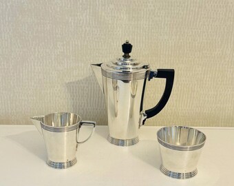 Mappin & Webb Silver - KEITH MURRAY Art Deco - 3 Piece Cruet
