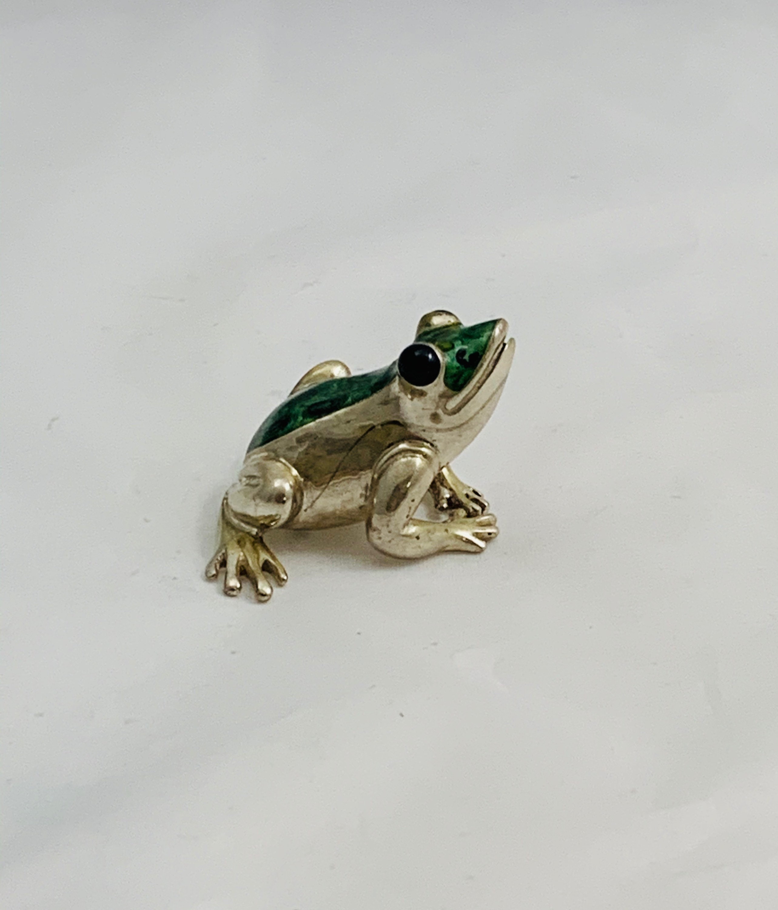 20 Century Original Sterling Silver Enameled Frog Etsy UK