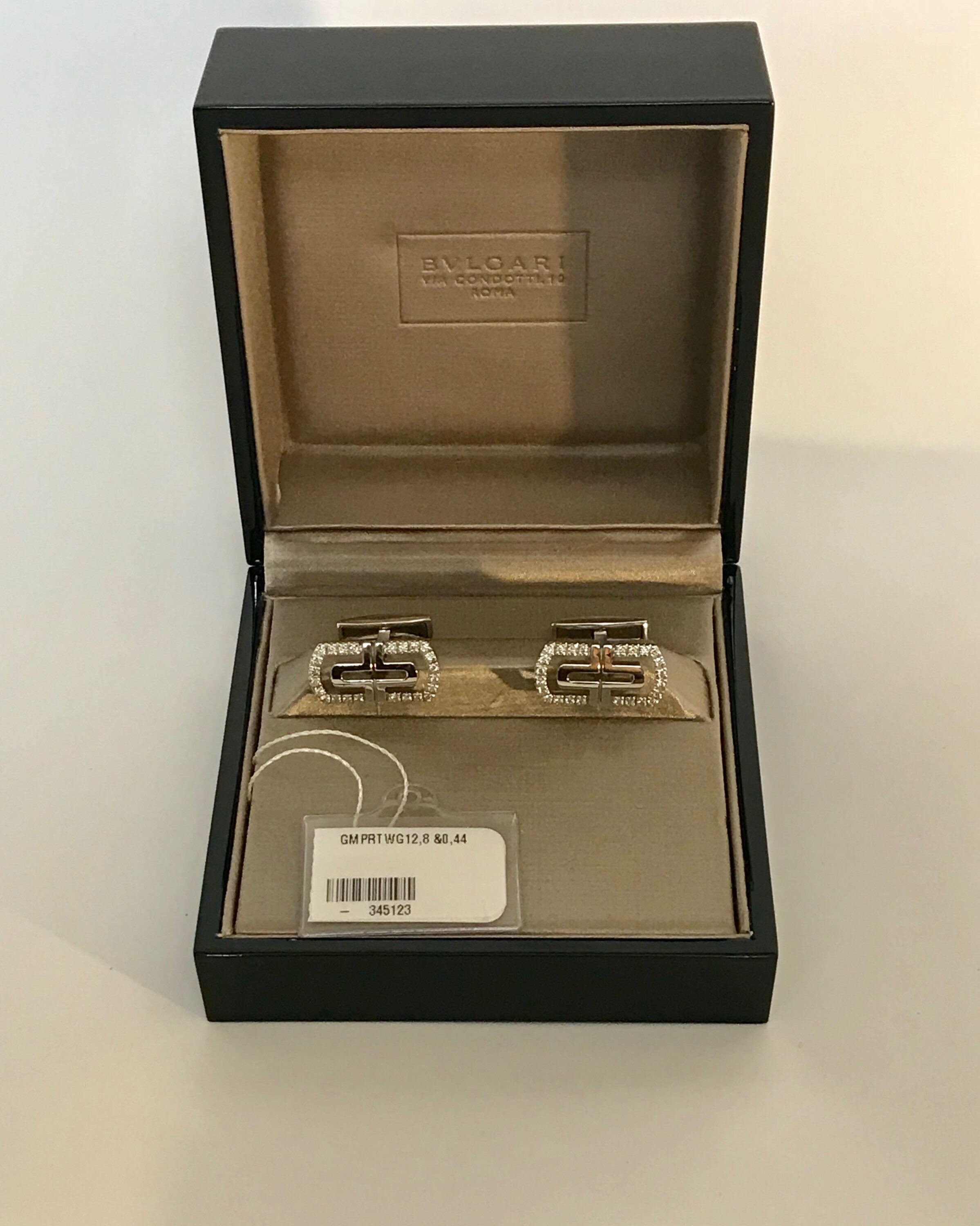 BVLGARI ブルガリ パレンテシ 750ホワイトゴールド ダイヤ カフス ブルガリ パレンテシ ホワイトゴールド 18K カフスボタン ダイヤモンド