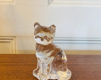 ヴィンテージガラス猫ペーパーウェイト - Etsy 日本