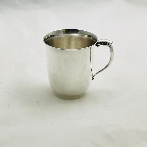 Antique Georg Jensen Hand Hammered Sterling Silver Cup #444B Harald Nielsen