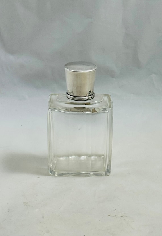 Antique French Sterling Silver & Cut Glass Perfume