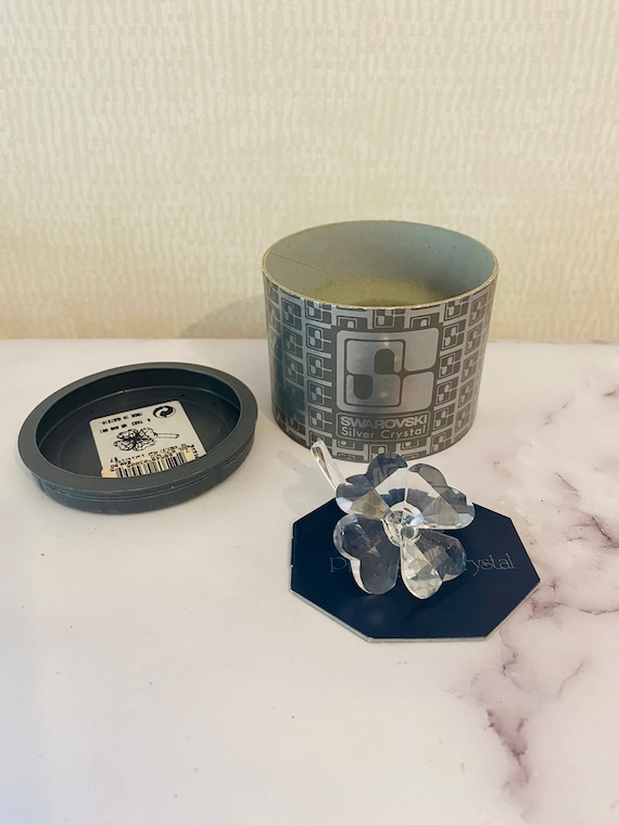 SWAROVSKI クリスタル四つ葉の置物 ヴィンテージ スワロフスキー 四つ葉のクローバー クリスタル フラワー