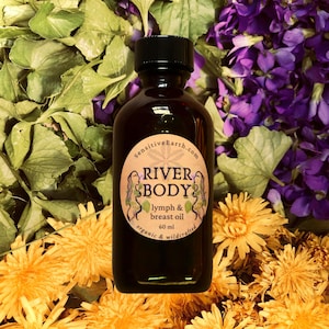 River Body Lymph & Breast Massage Oil - Organic, Wildcrafted