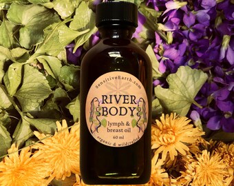 River Body Lymph & Breast Massage Oil - Organic, Wildcrafted