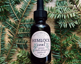 Hemlock Evergreen Jojoba Oil: Organic Anointing Serum for Face, Beard, Hair & Body