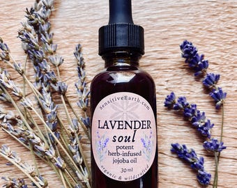 Lavender Jojoba Oil:  Organic Herbal Anointing Serum For Face, Body, and Hair
