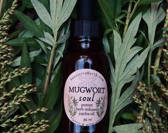 Huile de jojoba à armoise : sérum d'onction biologique à base de plantes pour le visage, le corps et les cheveux