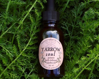 Yarrow Jojoba Oil: Organic Herbal Anointing Serum for Face, Body, & Hair