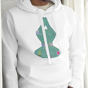 Frog Hoodie, Meditating Frog, Yoga Frog, Cute Frog Hoodie, Pink Frog Hoodie, Frog Gift, Frog Lover, Comfy Hoodie, Flower Frog, Streetwear