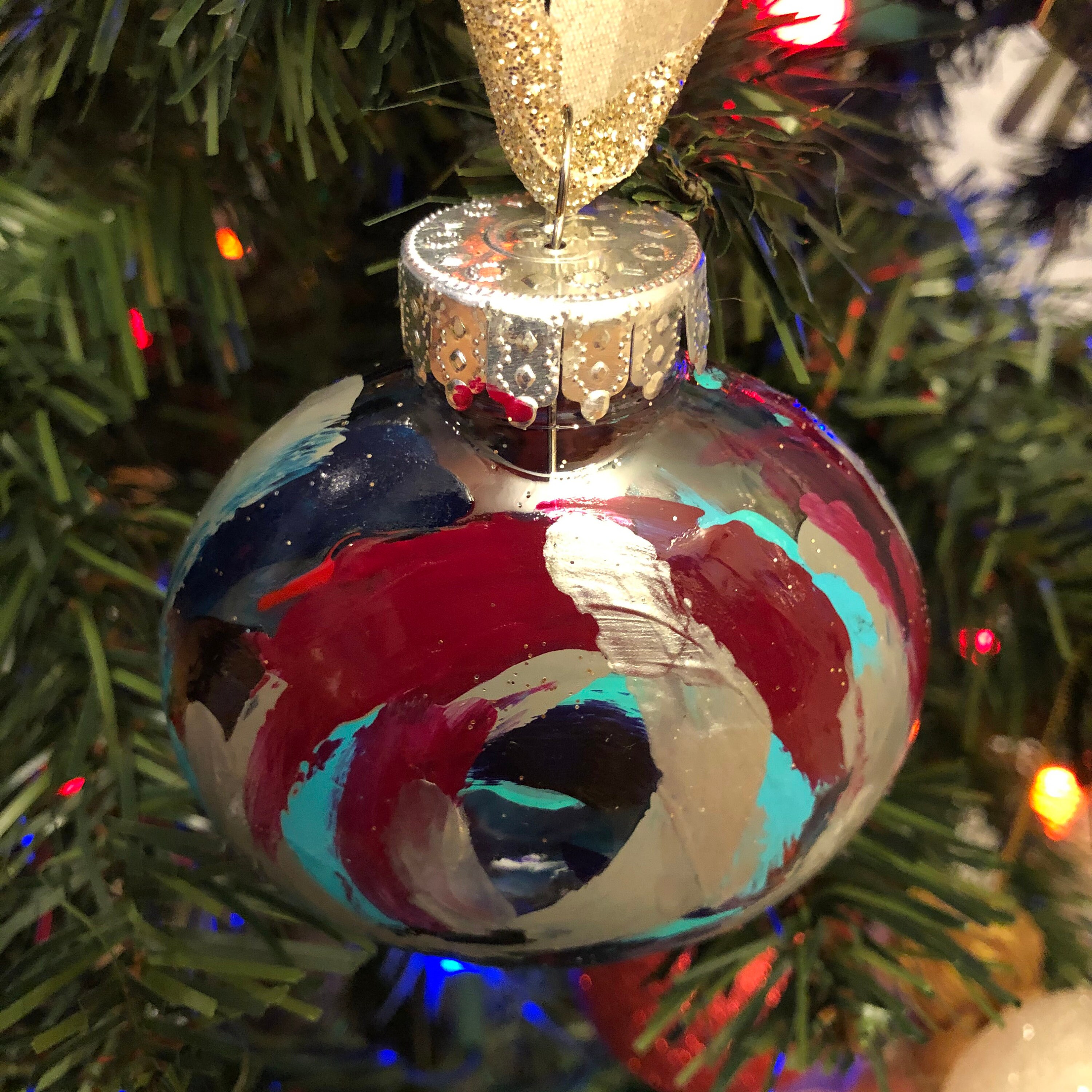 Acrylic Christmas Ornament Plastic Ornament Abstract Art Etsy India