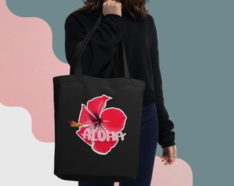 Bolsa de algodón orgánico Hibiscus Aloha