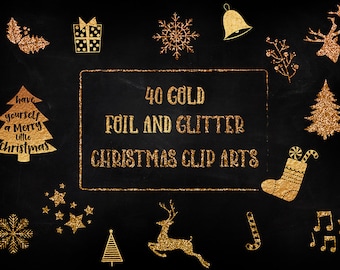 Buy 3 pay for 2, Gold christmas symbols, Winter clipart, Holiday clip art, Gold ornaments, Gold decor, Xmas, Gold christmas trees,