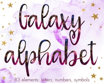 galaxy letters etsy