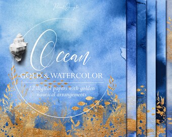 Download Ocean Digital Paper Etsy