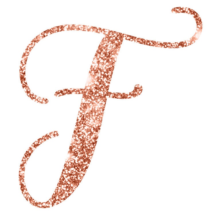 Rose gold font clipart Rose gold glitter alphabet clipart | Etsy