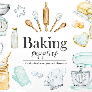 Mint aquarel bakkerij clipart, Handgeschilderd keukengerei, Koken clipart, Food clipart, Bakbenodigdheden, Bakkerij logo, PNG overlays