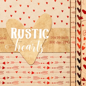 Rustic hearts digital paper, Cartoon paper, Romantic papers, Valentine&#39;s day, Romantic wallpaper, Gold hearts, Heart paper clipart