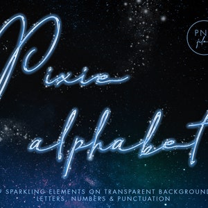 Clipart del alfabeto de neón Pixie, Letras azules brillantes png, Letras de neón, Números de neón, Letras decorativas, Clipart de fuente, Letras líquidas, PNG