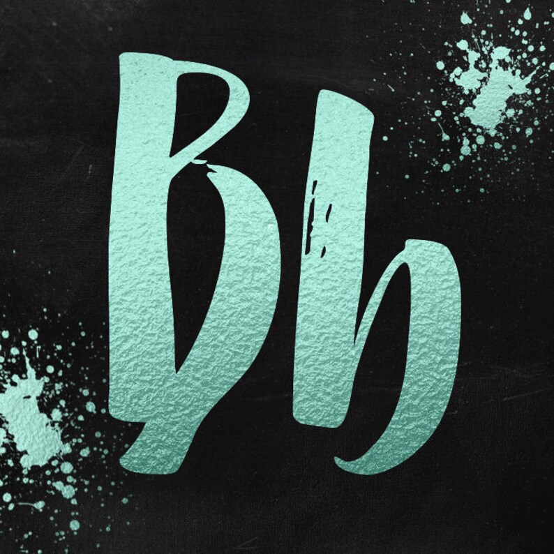 Mint green alphabet clip art Mint foil alphabet Mint Etsy