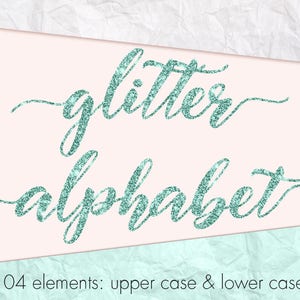 Buy 3 Pay for 2, Mint Font, Mint Glitter Alphabet Clipart, Mint Green ...