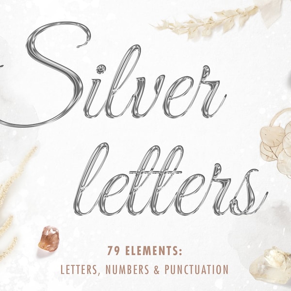 Silver letters clipart, Silver alphabet, Liquid font clip art, Silver foil alphabet, Letter overlays, Decorative lettering, Wedding letters