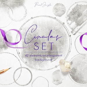 Kaufe 3 Pay for 2, Alle silbernen Kreise Clipart, Silber Kreise für Logo, SilberFarben splatter, Silber Design Elemente, SilberFolie Elemente