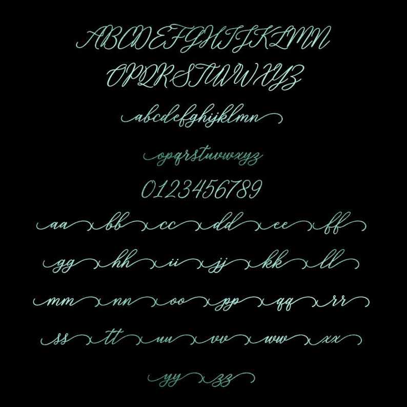 Mint Alphabet Clipart Font Clipart Mint Green Foil Alphabet Etsy