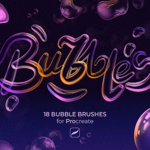 Pinceles de burbujas para Procreate, Sellos de burbujas de jabón, Pinceles para esparcir burbujas, Pincel de burbujas, Sellos de burbujas para Procreate, Pinceles para Procreate, iPad Pro