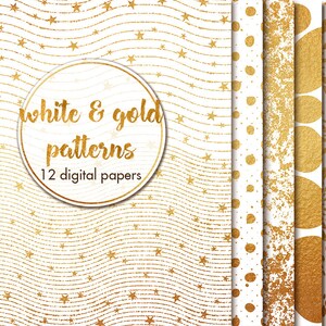 Gold and white abstract textures, Gold digital paper, Gold wallpaper, Gold background, Metallic digital papers, Collage sheets, Wedding