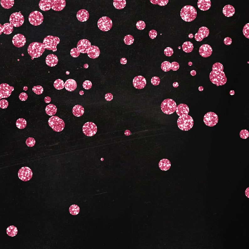 Pink Confetti Borders Pink Glitter Confetti Sparkly Borders Etsy