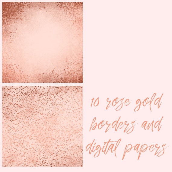 Rose Gold Paper Torn Edge Border, Pink Abstract Background, Copy