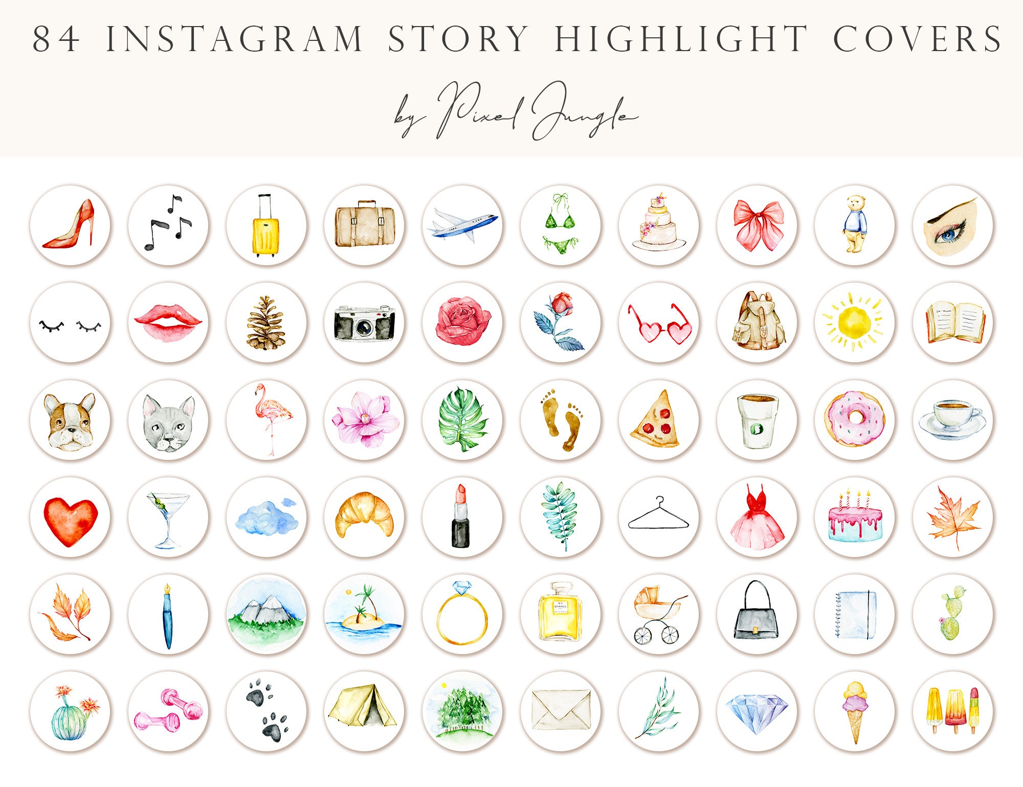 Instagram Story Highlight Icons Instagram Story Covers | Etsy