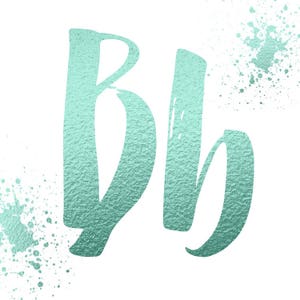 Mint Green Alphabet Clip Art, Mint Foil Alphabet, Mint Letters, Mint ...