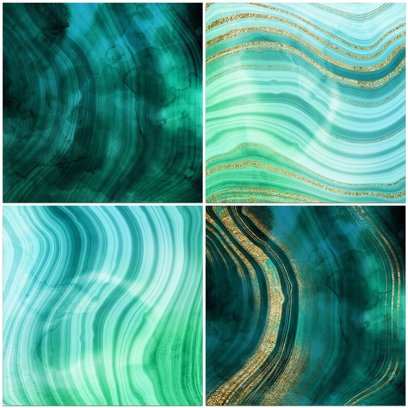 Emerald green agate textures with gold veins Stone textures | Etsy