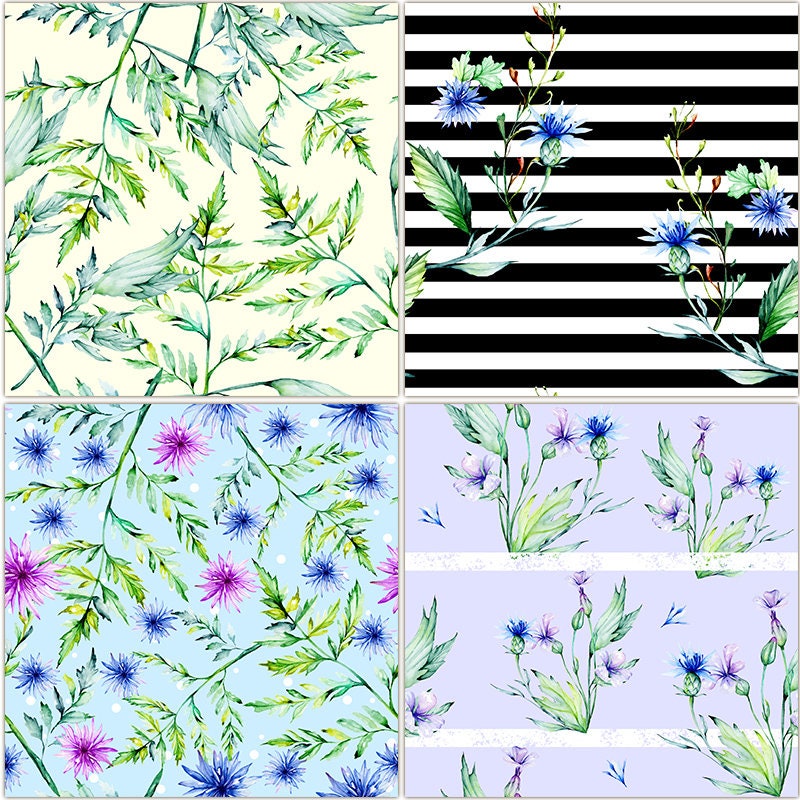 Flower seamless digital paper pack Floral seamless | Etsy