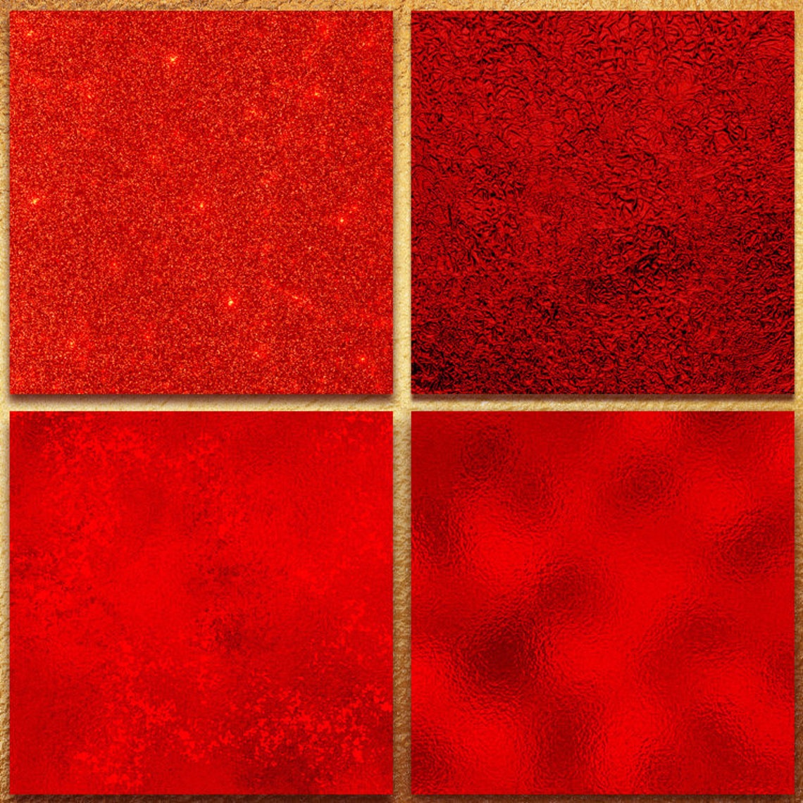 Buy 3 Pay for 2 Red Metallic Paper Pack Red Patterns Red Etsy