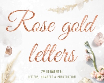 Rose gold letters clipart, Rose gold alphabet, Liquid font clip art, Rose gold foil alphabet, Letter overlays, Decorative lettering, PNG