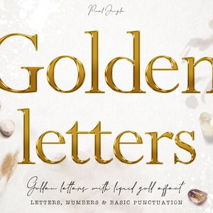 Vloeibare gouden letters clipart, gouden alfabet, vloeibare lettertype illustraties, goud folie alfabet, brief overlays, decoratieve letters, bruiloft brieven