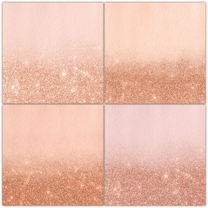 Nude Glitter Ombre Digital Paper, Glitter Paper Clipart, Nude Pink