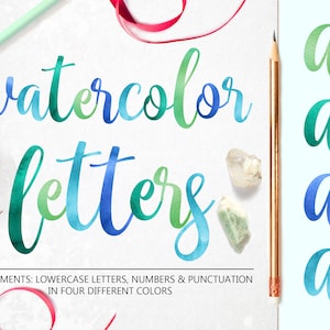 Aquarelle lettres minuscules en 4 couleurs, alphabet aquarelle, lettres aquarelle, clipart de police aquarelle, superpositions de lettres, Alphabet PNG
