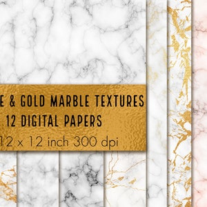Marble digital paper pack, Marble with gold veins, Gold marble pattern, Marble textures clipart, Marble backgrounds, Luxury paper clip art,