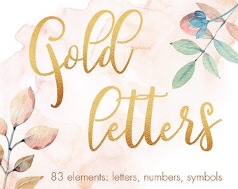 Gold font clipart, Gold alphabet clipart, Gold foil alphabet clip art, Gold letters, Wedding clipart,Decorative lettering,Typography clipart