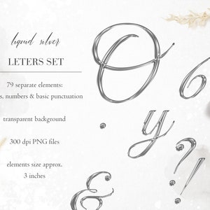 Silver Lettering Paper Silver Letters Clipart, Silver Alphabet, Liquid Font Clip Art, Silver ...
