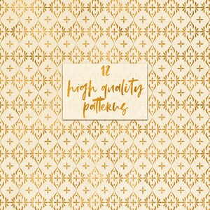 Gold Digital Paper Pack, Gold Paper Clipart, Gold Abstract Pattern ...