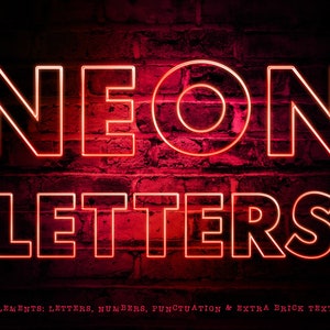Neon alphabet clipart, Neon letters, Neon font clipart, Red font, Red neon typography, Neon overlays, Red letters clip art, Numerals, PNG