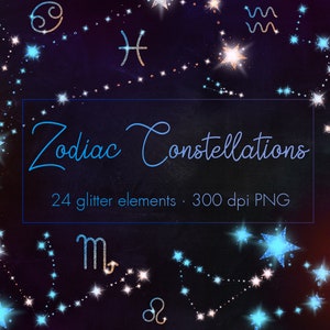 Sternzeichen Clipart, Sternzeichen Clipart, Rosegold und Blau Sternzeichen Clipart, Sternzeichen Clipart, Sternzeichen Clipart, Overlays, Nachthimmel
