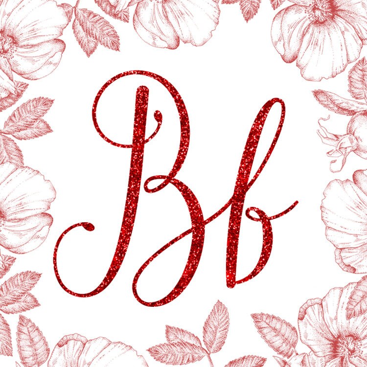 Red Alphabet With Numbers and Symbols, Glitter Alphabet Clipart, Red ...